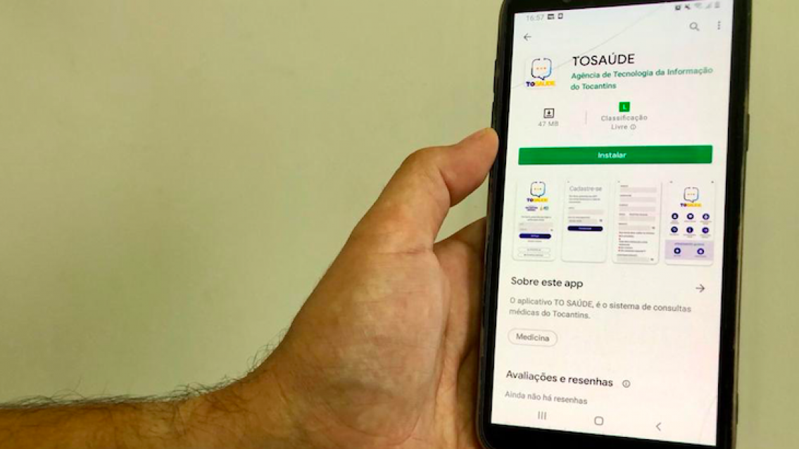 Aplicativo TO Saúde está disponível para download na versão Android